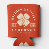 Blood Orange Irish Lucky Clover Wedding Crest 缶クーラー (裏面)