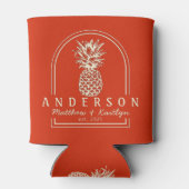 Blood Orange Pineapple Wedding Arch & Name 缶クーラー (裏面)