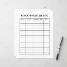 BLOOD PRESSURE LOG 