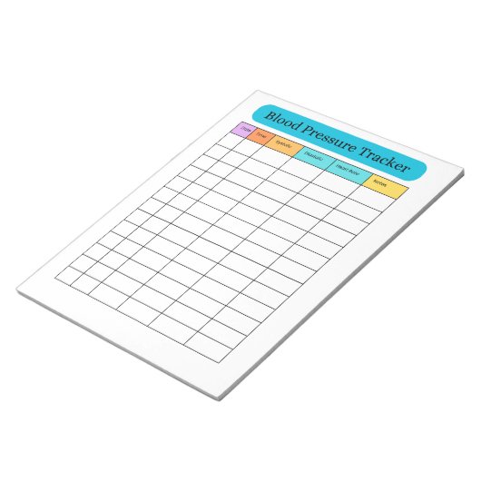 Blood Pressure Tracker Minimal Notepad ノートパッド (アングル)