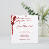 Blood Red吸血鬼のハロウィンの結婚式の偽造品 招待状 (スタンド正面)