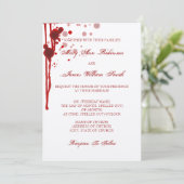 Blood Red吸血鬼のハロウィンの結婚式の偽造品 招待状 (スタンド正面)