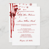 Blood Red吸血鬼のハロウィンの結婚式の偽造品 招待状 (正面/裏面)