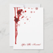 Blood Red吸血鬼のハロウィンの結婚式の偽造品 招待状 (裏面)