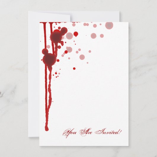 Blood Red吸血鬼のハロウィンの結婚式の偽造品 招待状 (裏面)