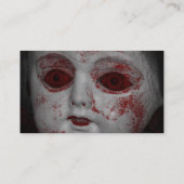 Blood Red目が付いている淡い色のな皮の人形 名刺 (裏面)