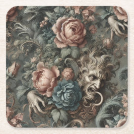 Blood Shadows Ritual – Gothic Victorian スクエアペーパーコースター