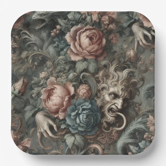 Blood Shadows Ritual – Gothic Victorian ペーパープレート (正面)