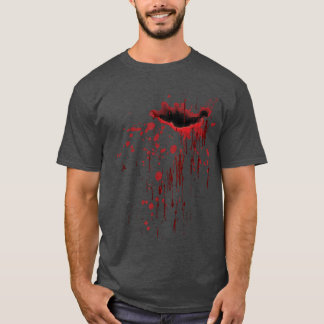 Blood Splatter Blood Stained Halloween Zombie vint Tシャツ