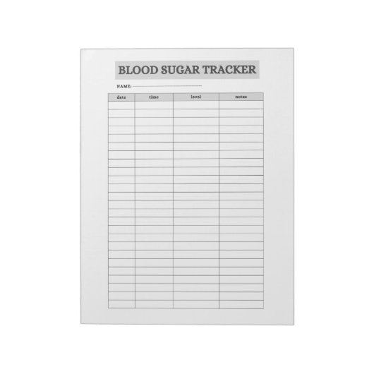 BLOOD SUGAR TRACKER ノートパッド (回転)