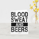 Blood Sweat And Beers - Fitness Gym Motivational S カード (黄色い花)