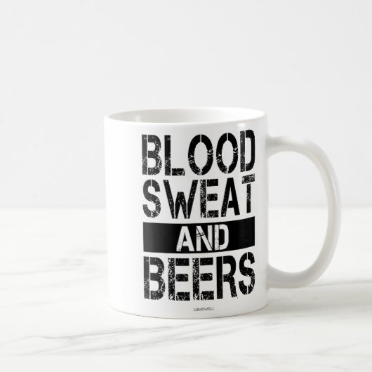 Blood Sweat And Beers - Fitness Gym Motivational S コーヒーマグカップ (右)