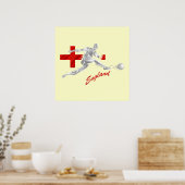 Blood Sweat and England – サッカーファンの贈り物 ポスター (キッチン)