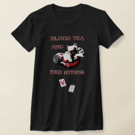 Blood Tea and Red String - 女性用スリムフィット Tシャツ