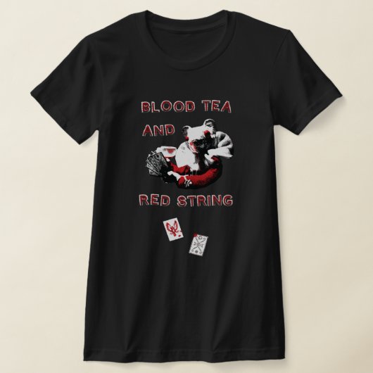 Blood Tea and Red String - 女性用スリムフィット Tシャツ (レイダウン)