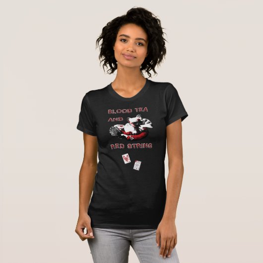 Blood Tea and Red String - 女性用スリムフィット Tシャツ (正面フル)
