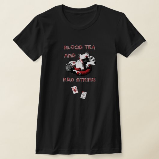Blood Tea and Red String - 小さいデザイン Tシャツ (レイダウン)