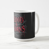Blood & Thorns Gothicデザイン – 暗く神経質 コーヒーマグカップ (正面右)