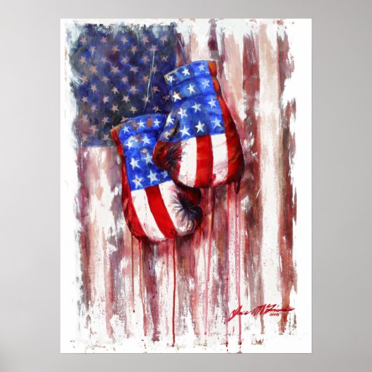 Blood、White、Blue (アメリカのボクシング伝統) ポスター (正面)
