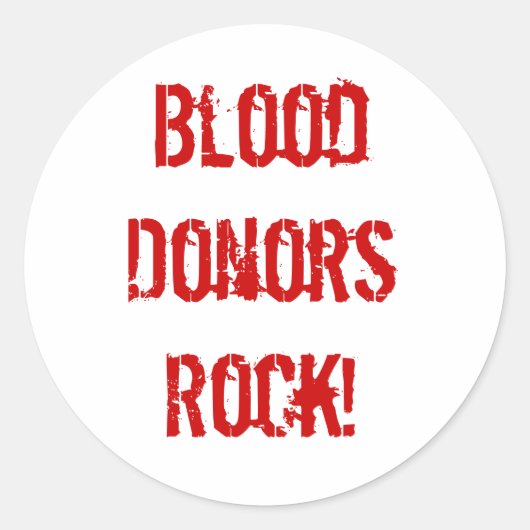 BloodDonorRock! ラウンドシール (正面)