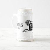Blooded冷たいステインのマグがあること誇りを持った ビールジョッキ (正面左)