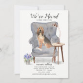 BloodHound犬の引っ越しました移動告知 案内状 (正面)