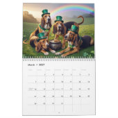 Bloodhound Calendar カレンダー (3月 2027)