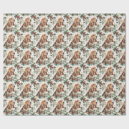 Bloodhound Christmas Wrapping Paper ラッピングペーパー (フラット)