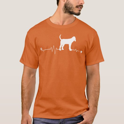 Bloodhound Dog Heartbeat Animal Gift Dogs Breed fu Tシャツ (正面)