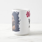 Bloodhound dog love mug  コーヒーマグカップ (中央)