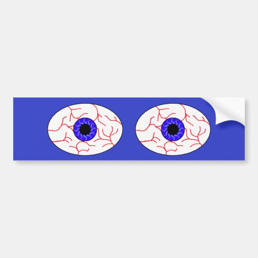 bloodshot青い目 バンパーステッカー (正面)