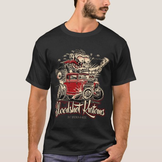 Bloodshot Kustoms - Monster Weirdo Tシャツ (正面)