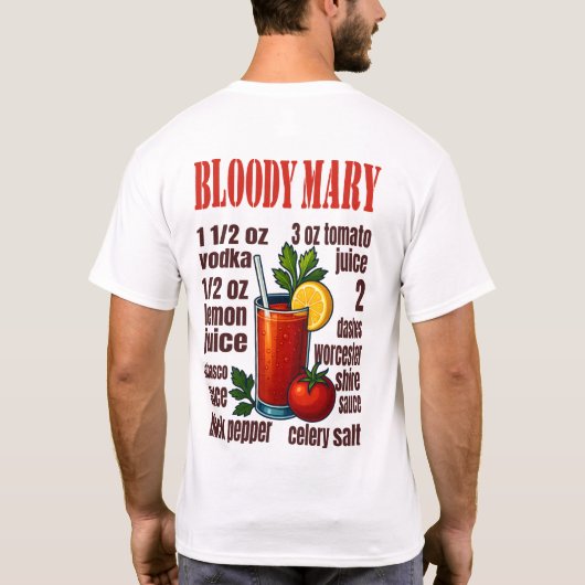 Bloody Mary T-Shirt – Bold Brunch Cocktail  Tシャツ (裏面)