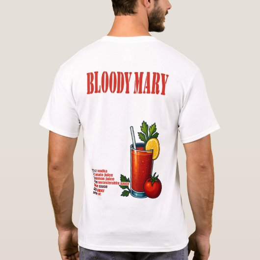 Bloody Mary T-Shirt – Bold Brunch Cocktail Tシャツ (裏面)