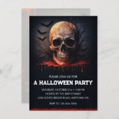 Bloody Skull Halloween Party 招待状 (正面/裏面)