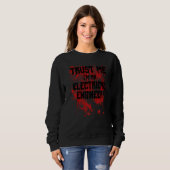 Bloody Trust Me I'm An Electrical Engineer Scary H スウェットシャツ (正面フル)