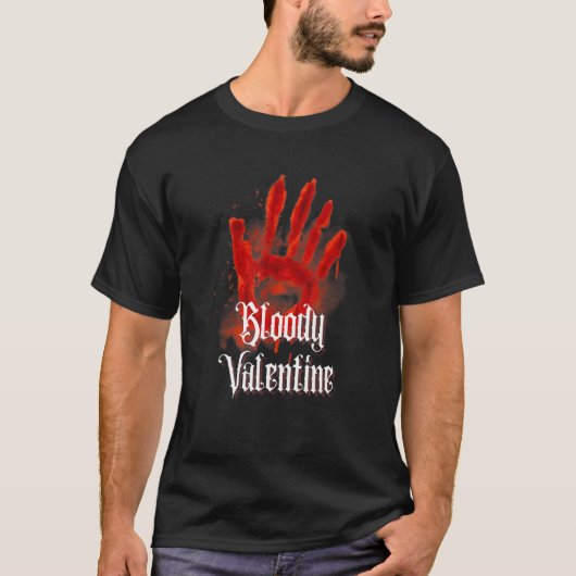 Bloody Valentine Gothic Emo Mysterious Occult Divi Tシャツ (正面)