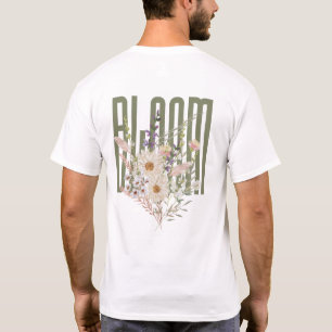 Bloomフラワータイポグラフィーカントリーコアスタイル Tシャツ