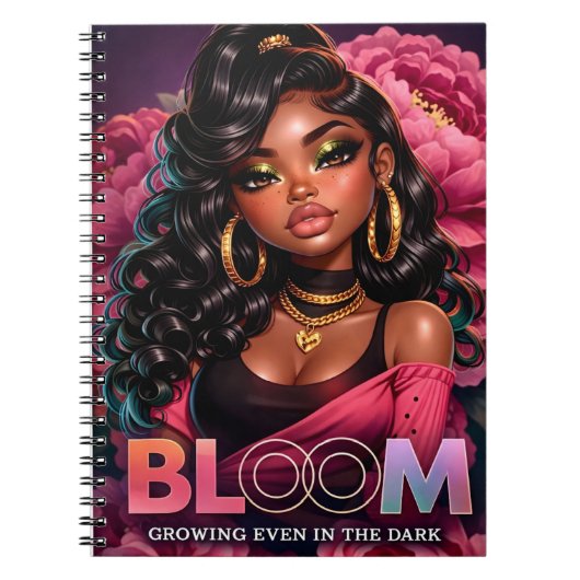 Bloom スパイラルノート – 暗闇でも成長する ノートブック (正面)