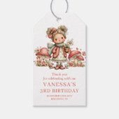 Bloom フェアリー 1歳の誕生日 ピンクの花ギフト  ギフトタグ (正面)