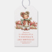 Bloom フェアリー 1歳の誕生日 ピンクの花ギフト  ギフトタグ (裏面)