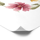 「 Bloom ワイルドフラワー ブライダルシャワー ウェルカムサイン」 ポスター (角)