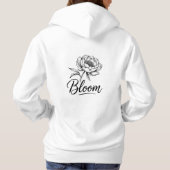 Bloom 手描きフラワー パーカ (裏面)