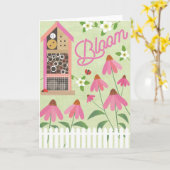 Bloom! 折りたたみ式ノートカード カード (黄色い花)