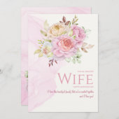 bloom 母の日の妻へのカード 招待状 (正面/裏面)