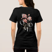 Bloom 花のタイポグラフィー水彩アート トライブレンドTシャツ (裏面)
