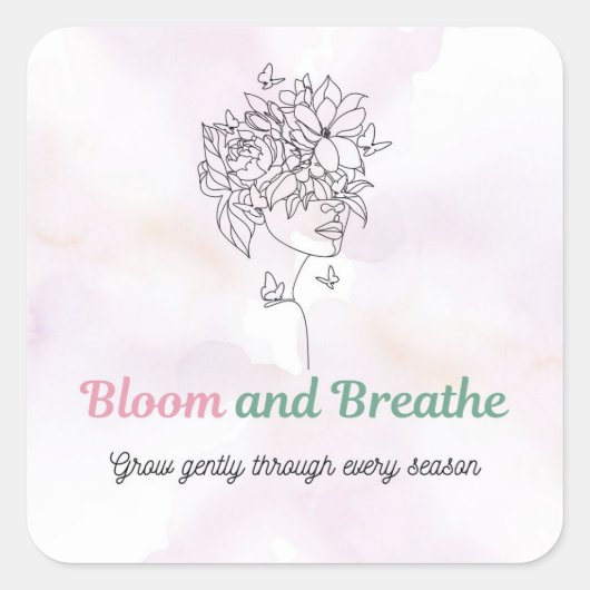 Bloom and Breathe ステッカー (正面)