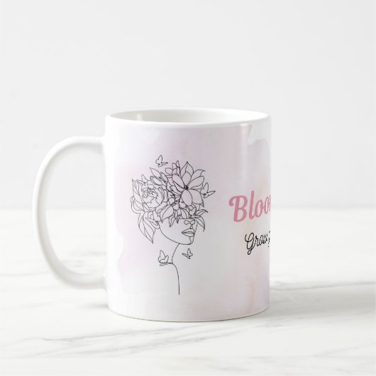 Bloom and Breathe フラワーマグ コーヒーマグカップ (左)
