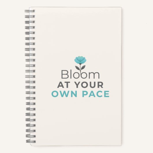 Bloom at Your Own Pace Minimal Notebook ノートブック (正面)