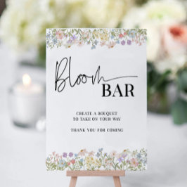 Bloom Bar Sign for Wedding and Events 台座サイン